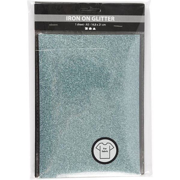 Bgelstoff - gemischte Farben - Glitzer - A5 - 6 Blatt