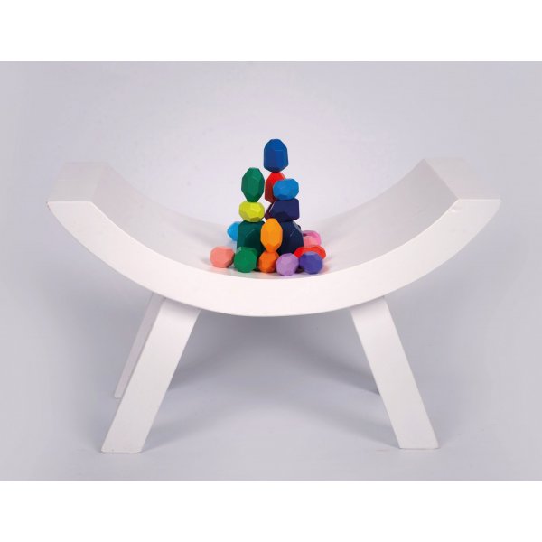 Holzsteine eckig bunt 21 Stk