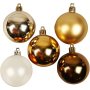 Christbaumkugeln - golden - 6 cm - 20 Stk