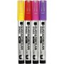 Glas- und Porzellanmarker - Orange - Lila - Hellrot - Gelb - Halbdeckend - 1-2 mm - 4 Stk