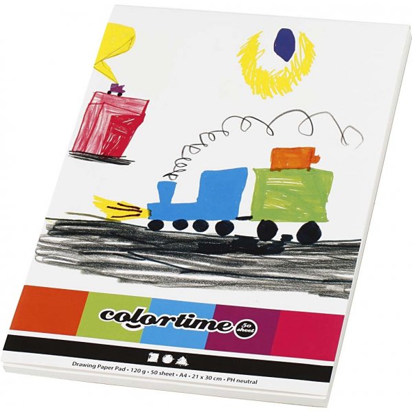 Zeichenblock - wei - A4 - 50 Blatt