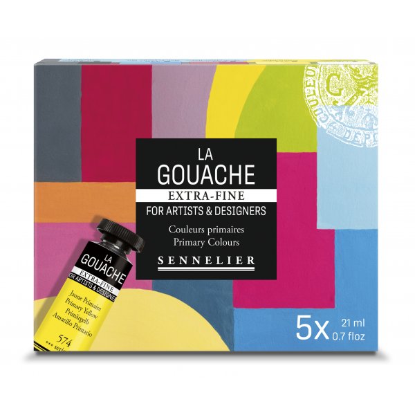 Gouachefarbe Sennelier X-Fine Set 5x21ml Gouachefarbe Sennelier X-Fine Set 5x21ml