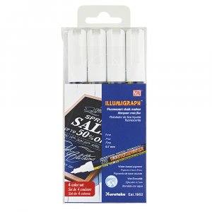 Markierstift ZIG Illumigraph PMA-110 0,7 mm weiß 4 Stück Markierstift ZIG Illumigraph PMA-110 0,7 mm weiß 4 Stück