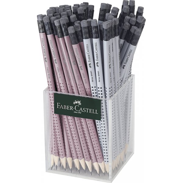 Bleistiftset - Faber-Castell - GP Grip 2001 mit Radierspitze B