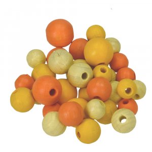 Holzperlen 8,10,12 mm - gelbe Mischung, 25 g Größenmischung Holzperlen 8,10,12 mm - gelbe Mischung, 25 g Größenmischung