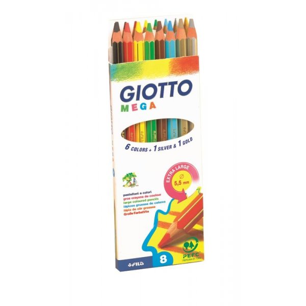 Buntstifte Giotto Mega - 8er-Pack