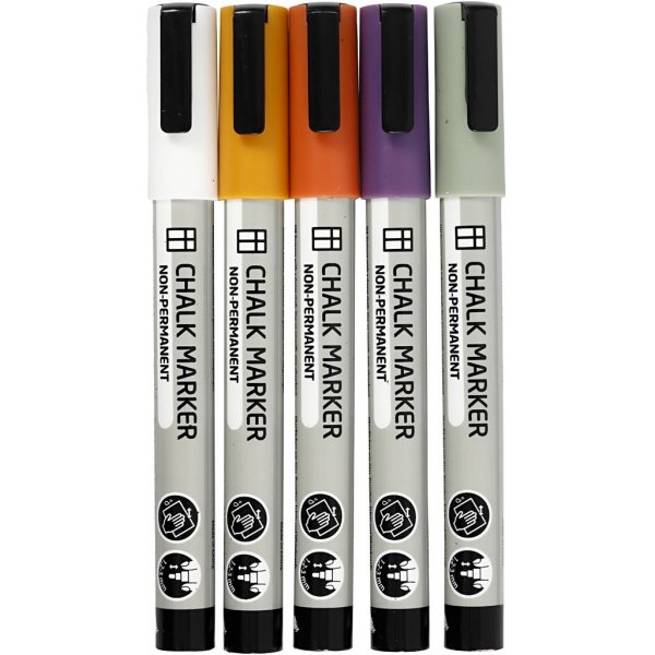 Kreidemarker - matte Farben - 5 Stk