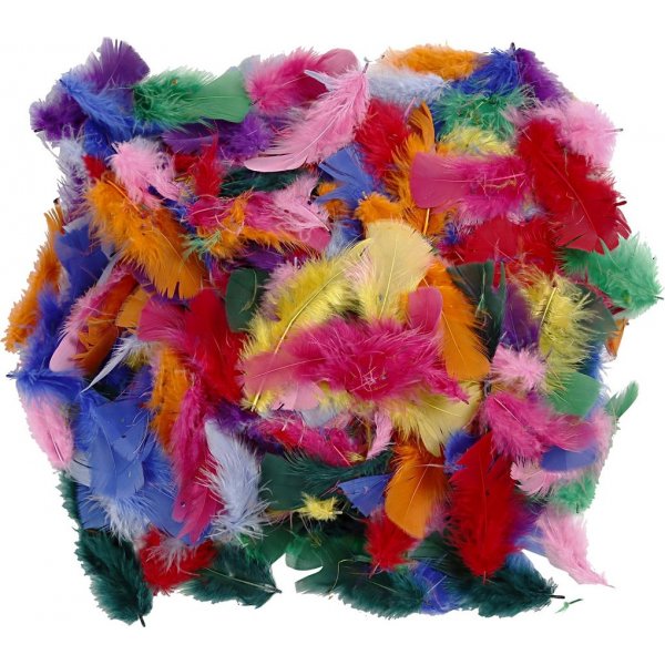 Daunen - gemischte Farben - 50 g