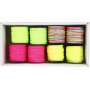 Krawattenschnur - Neongrn - Neonpink - Neongelb - Neonmix - 8 x 28 m