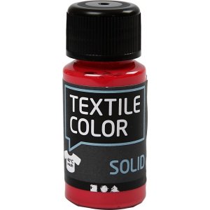 Textil Feste Textilfarbe - rot - deckend - 50 ml Textil Feste Textilfarbe - rot - deckend - 50 ml