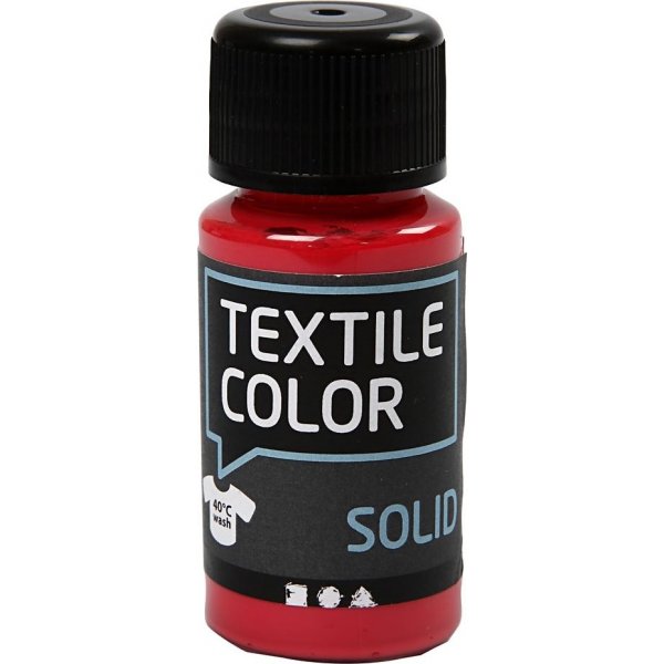 Textil Feste Textilfarbe - rot - deckend - 50 ml