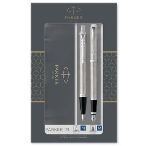 Parker Duo Set IM Kugelschreiber - Edelstahl-Chromverzierung - mittelgroß Parker Duo Set IM Kugelschreiber - Edelstahl-Chromverzierung - mittelgroß