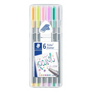 Fineliners Triplus 0,3 mm Pastell - 6 Stifte Fineliners Triplus 0,3 mm Pastell - 6 Stifte