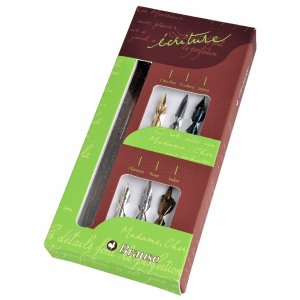Kalligraphie-Set Brause Exriture - Holzgriff + 6 Stifte Kalligraphie-Set Brause Exriture - Holzgriff + 6 Stifte