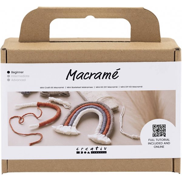 Mini DIY Kit Makramee - Regenbogen