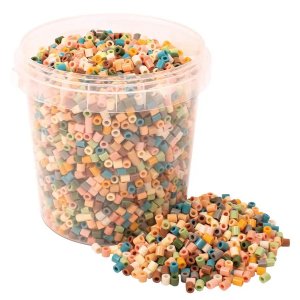 Dov Pastel Mix Perlen in R�hrchenform im Eimer - 5000 St�ck