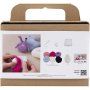 Mini DIY Kit Nadelfilzen, gemischte Farben, Monster