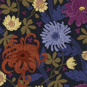 Gemustertes Trikot 150 cm - Chrysantheme Gemustertes Trikot 150 cm - Chrysantheme
