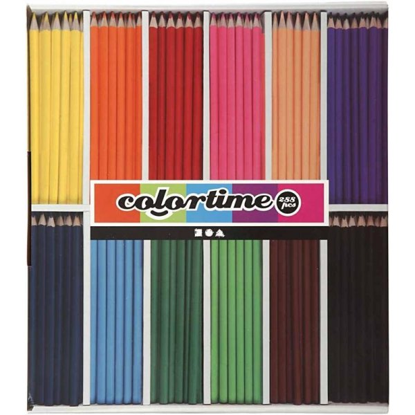 Colortime Buntstifte - gemischte Farben - 12 x 24 Stk