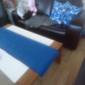 Kundenbild Polsterstoff Vinyl / Kunstleder Adriablau - 140 cm