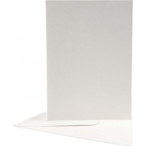 Postkarte mit Umschlag - gebrochenes Weiß - 12,5 x 17,5 cm - 10 Stk Postkarte mit Umschlag - gebrochenes Weiß - 12,5 x 17,5 cm - 10 Stk