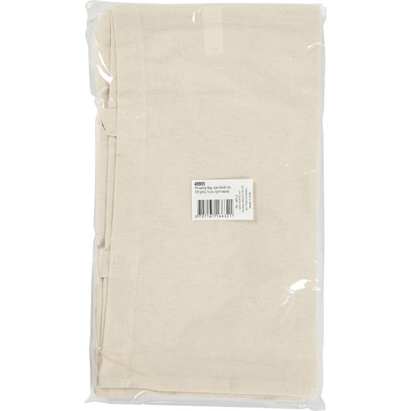 Textiltasche - helle Natur - 38x42 cm - 5 Stk