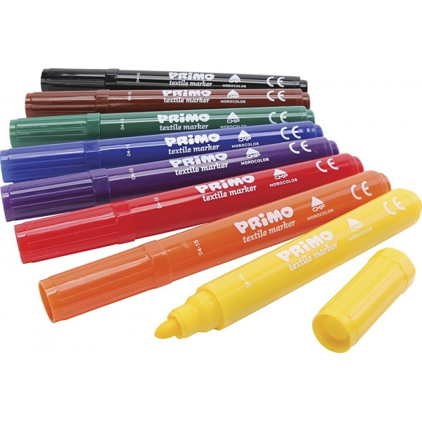 PRIMO Textilmarker - gemischte Farben - 8 Stk PRIMO Textilmarker - gemischte Farben - 8 Stk