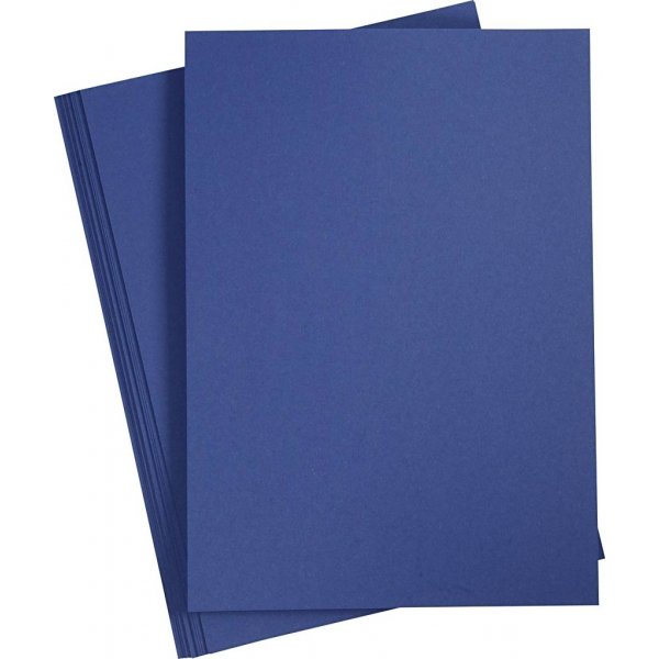 Farbiger Karton - dunkelblau - A4 - 180 g - 20 Blatt