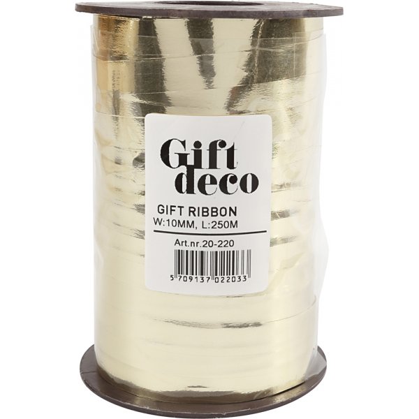 Geschenkkordel - Metallic-Gold - glnzend - 250 m