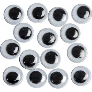 Bewegliche Augen - nicht klebend - Ø8 mm - 40 Stk Bewegliche Augen - nicht klebend - Ø8 mm - 40 Stk