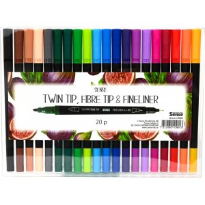 Fineliner Sense TwinTip - 20 Stifte