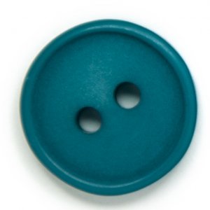 Knopf Rund 2-Loch 15 mm 6 Stück - Dunkelblaugrün Knopf Rund 2-Loch 15 mm 6 Stück - Dunkelblaugrün