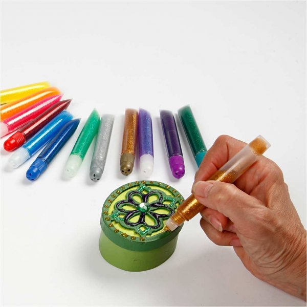 Glitzerkleber - 12 x 10 ml