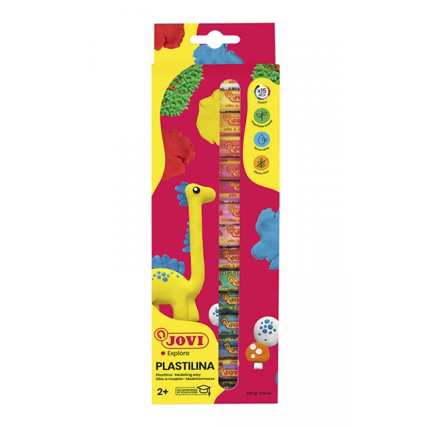 Ton - Jovi Plastilina - 15er-Pack gemischte Farben  15 g