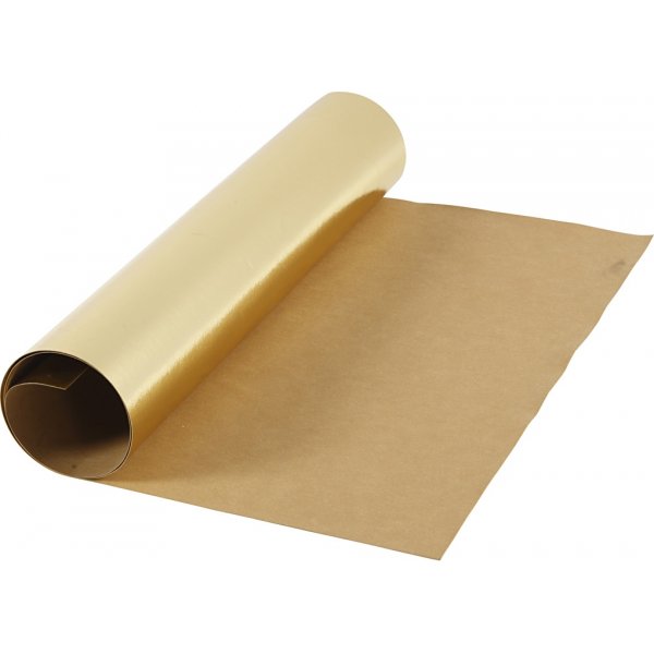 Lederpapier - Gold - Uni, Folie - 1 m