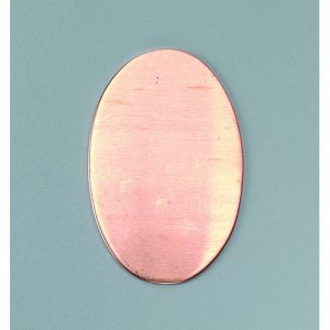 Kupferplatte glänzend 43 x 28 mm - oval Kupferplatte glänzend 43 x 28 mm - oval