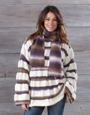 Strickmuster - Groer Pullover und Schal