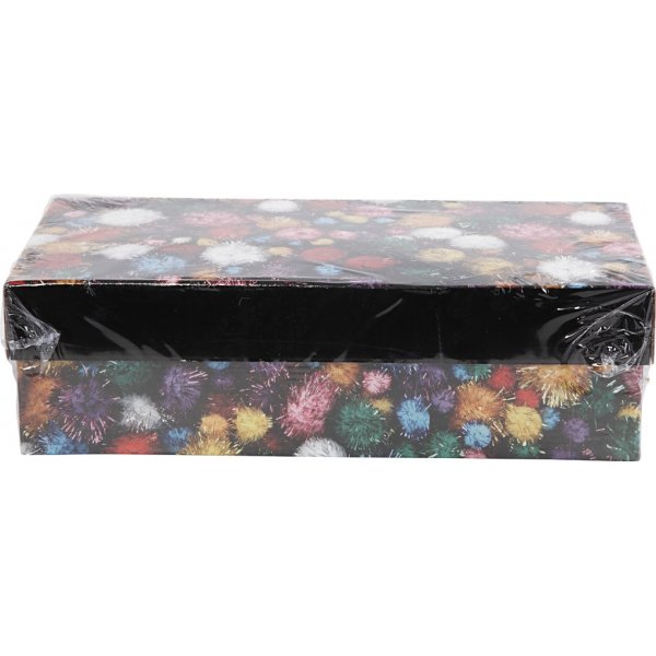 Pompons - leuchtende Farben - Glitzer - 300 g