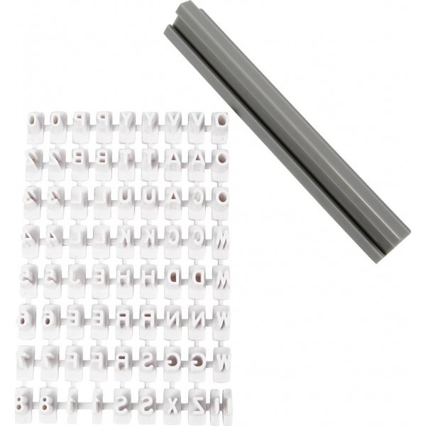 Stempelset - Wei - Buchstaben - Zahlen