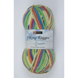 Wikingergarn Raggen 150g - Gelb/Blau/Grün (735) Wikingergarn Raggen 150g - Gelb/Blau/Grün (735)