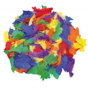 Federn 100 g gemischte Farben Federn 100 g gemischte Farben
