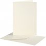 Postkarte mit Umschlag - gebrochenes Wei - 10,5 x 15 cm - 10 Stk