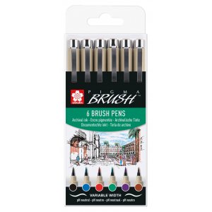 Pinselstifte Pigma Brush - 6 Farben Pinselstifte Pigma Brush - 6 Farben