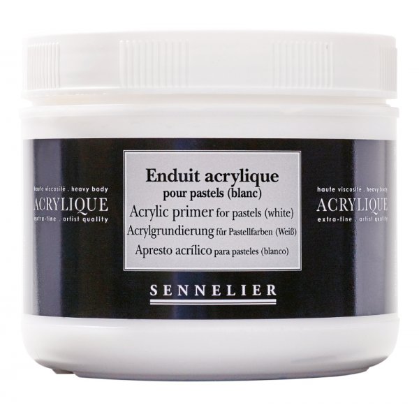 Acrylmedium Sennelier 500 ml - Acrylgrundierung fr Pastelle (wei)