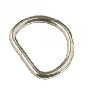 Geschweißter D-Ring 25x21x4 mm - vernickelt Geschweißter D-Ring 25x21x4 mm - vernickelt