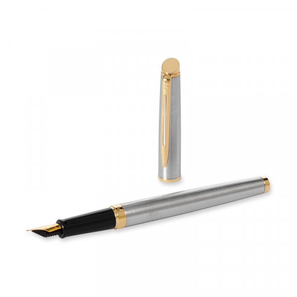 Fllfederhalter Waterman Hmisphre - Edelstahl mit Goldbesatz - Mittelblau