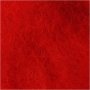 Kardierte Wolle - rot - 100 g