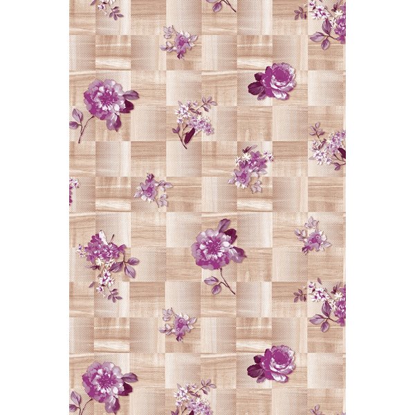 Wachstuch PVC Quadrate & Blumen