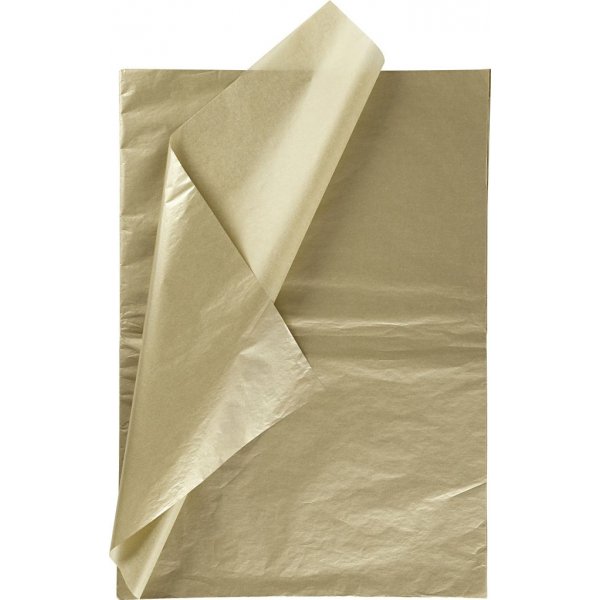 Seidenpapier - Gold - 50 x 70 cm - 14 g - 6 Blatt