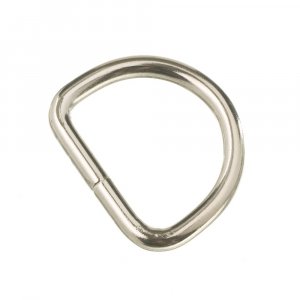 Geschweißter D-Ring 20x14x3 mm - vernickelt Geschweißter D-Ring 20x14x3 mm - vernickelt